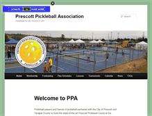 Tablet Screenshot of prescottpickleball.com